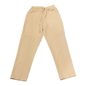 7 FOR ALL MANKIND Drawstring Cargo Utility Pants Straight Pull On Tan Beige XS